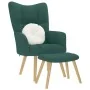 Sillón de relax con taburete tela verde oscuro by , Armchairs - Ref: Foro24-4016783, Price: 139,14 €, Discount: %