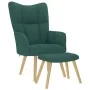 Sillón de relax con taburete tela verde oscuro by , Armchairs - Ref: Foro24-4016783, Price: 139,14 €, Discount: %