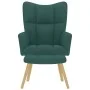 Sillón de relax con taburete tela verde oscuro by , Armchairs - Ref: Foro24-4016783, Price: 139,14 €, Discount: %