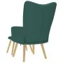 Sillón de relax con taburete tela verde oscuro by , Armchairs - Ref: Foro24-4016783, Price: 139,14 €, Discount: %