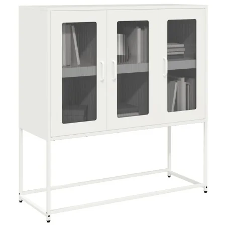 Aparador de acero laminado en frío blanco 100,5x39x107 cm de , Aparadores - Ref: Foro24-853409, Precio: 133,67 €, Descuento: %