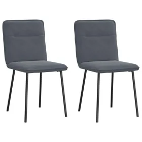 Sillas de comedor 2 unidades terciopelo gris oscuro by , dining chairs - Ref: Foro24-4101210, Price: 86,70 €, Discount: %