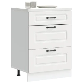 Mueble bajo de cocina Kalmar madera de ingeniería blanca by , Kitchen cabinets - Ref: Foro24-854279, Price: 120,35 €, Discoun...