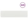 Bordes para césped 20 uds acero laminado frío blanco 25x103 cm de , Ribetes y bordes para jardín - Ref: Foro24-860173, Precio...
