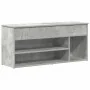 Banco zapatero madera de ingeniería gris hormigón 102x30,5x45cm de , Zapateros y organizadores de calzado - Ref: Foro24-85913...
