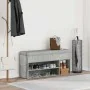 Banco zapatero madera de ingeniería gris hormigón 102x30,5x45cm de , Zapateros y organizadores de calzado - Ref: Foro24-85913...