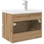 Mueble para lavabo con lavabo integrado y grifo roble artesanal von , Badezimmerwaschtische - Ref: Foro24-3328932, Preis: 199...