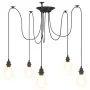 Lámpara colgante con 5 portalámparas E27 metal negro by , Lamps - Ref: Foro24-4103454, Price: 35,51 €, Discount: %