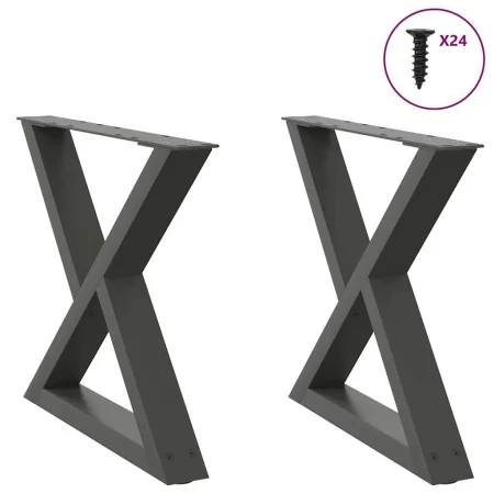 Patas para mesa de centro 2 uds acero antracita 60x(42-43,3) cm von , Tischbeine - Ref: Foro24-4012710, Preis: 82,95 €, Rabat...