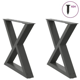 Patas para mesa de centro 2 uds acero antracita 50x(42-43,3) cm de , Patas para mesas - Ref: Foro24-4012706, Precio: 74,54 €,...
