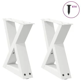 Patas para mesa de centro 2unidades acero blanco 40x(30-31,3)cm von , Tischbeine - Ref: Foro24-4012681, Preis: 65,97 €, Rabat...