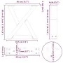 Patas para mesa de centro 2unidades acero blanco 40x(30-31,3)cm von , Tischbeine - Ref: Foro24-4012681, Preis: 65,97 €, Rabat...