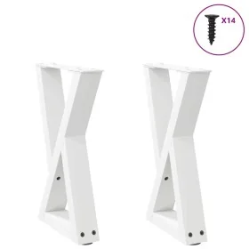 Patas de mesa de centro 2uds acero blanco 28x(42-43,3) cm von , Tischbeine - Ref: Foro24-4012697, Preis: 65,80 €, Rabatt: %