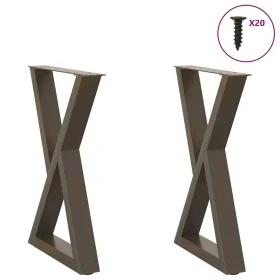 Patas para mesa de comedor 2 uds acero natural 50x(72-73,3) cm von , Tischbeine - Ref: Foro24-4012719, Preis: 99,39 €, Rabatt: %