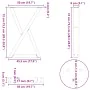 Patas para mesa de comedor 2 uds acero natural 50x(72-73,3) cm by , Table legs - Ref: Foro24-4012719, Price: 101,39 €, Discou...
