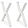Patas para mesa de comedor 2 uds blanco 70x(72-73,3) cm by , Table legs - Ref: Foro24-4012725, Price: 117,88 €, Discount: %