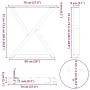 Patas para mesa de comedor 2 uds blanco 70x(72-73,3) cm by , Table legs - Ref: Foro24-4012725, Price: 117,88 €, Discount: %