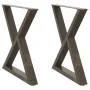 Patas para mesa de comedor 2 uds acero natural 80x(72-73,3) cm von , Tischbeine - Ref: Foro24-4012731, Preis: 120,13 €, Rabat...