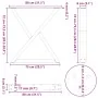 Patas para mesa de comedor 2 uds acero natural 80x(72-73,3) cm von , Tischbeine - Ref: Foro24-4012731, Preis: 120,13 €, Rabat...