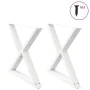 Patas para mesa de comedor 2 uds acero blanco 90x(72-73,3) cm by , Table legs - Ref: Foro24-4012733, Price: 129,77 €, Discoun...