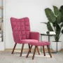 Sillón de relax con reposapiés terciopelo rojo tinto by , Armchairs - Ref: Foro24-4016826, Price: 103,59 €, Discount: %