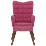 Sillón de relax con reposapiés terciopelo rojo tinto by , Armchairs - Ref: Foro24-4016826, Price: 103,59 €, Discount: %