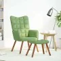 Sillón de relax con reposapiés terciopelo verde claro by , Armchairs - Ref: Foro24-4016824, Price: 134,94 €, Discount: %