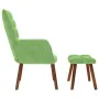 Sillón de relax con reposapiés terciopelo verde claro by , Armchairs - Ref: Foro24-4016824, Price: 134,94 €, Discount: %