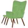 Sillón de relax con reposapiés terciopelo verde claro by , Armchairs - Ref: Foro24-4016824, Price: 134,94 €, Discount: %