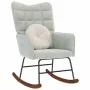 Silla mecedora de terciopelo gris claro by , Rocking chairs - Ref: Foro24-4016832, Price: 115,29 €, Discount: %