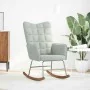 Silla mecedora de terciopelo gris claro by , Rocking chairs - Ref: Foro24-4016832, Price: 115,29 €, Discount: %