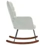 Silla mecedora de terciopelo gris claro by , Rocking chairs - Ref: Foro24-4016832, Price: 115,29 €, Discount: %