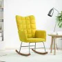 Silla mecedora de terciopelo amarillo by , Rocking chairs - Ref: Foro24-4016839, Price: 107,24 €, Discount: %