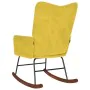 Silla mecedora de terciopelo amarillo by , Rocking chairs - Ref: Foro24-4016839, Price: 107,24 €, Discount: %