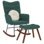 Mecedora con taburete de terciopelo verde oscuro von , Schaukelstühle - Ref: Foro24-4016845, Preis: 139,17 €, Rabatt: %
