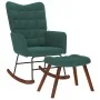 Mecedora con taburete de terciopelo verde oscuro von , Schaukelstühle - Ref: Foro24-4016845, Preis: 139,17 €, Rabatt: %