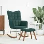 Mecedora con taburete de terciopelo verde oscuro von , Schaukelstühle - Ref: Foro24-4016845, Preis: 139,17 €, Rabatt: %