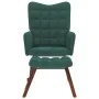 Mecedora con taburete de terciopelo verde oscuro von , Schaukelstühle - Ref: Foro24-4016845, Preis: 139,17 €, Rabatt: %