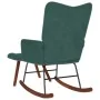 Mecedora con taburete de terciopelo verde oscuro von , Schaukelstühle - Ref: Foro24-4016845, Preis: 139,17 €, Rabatt: %