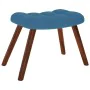 Mecedora con taburete de terciopelo azul by , Rocking chairs - Ref: Foro24-4016853, Price: 140,20 €, Discount: %