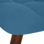Mecedora con taburete de terciopelo azul by , Rocking chairs - Ref: Foro24-4016853, Price: 140,20 €, Discount: %