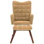 Mecedora con taburete de terciopelo marrón by , Rocking chairs - Ref: Foro24-4016851, Price: 140,20 €, Discount: %