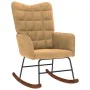 Mecedora con taburete de terciopelo marrón by , Rocking chairs - Ref: Foro24-4016851, Price: 140,20 €, Discount: %