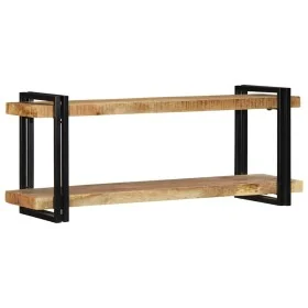Estante de pared madera maciza de mango 110x33x45 cm by , CD and DVD storage - Ref: Foro24-4017488, Price: 142,34 €, Discount: %