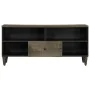 Mueble de TV madera maciza de mango negro 100x33x46 cm by , TV Furniture - Ref: Foro24-4017808, Price: 97,84 €, Discount: %