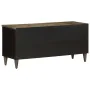 Mueble de TV madera maciza de mango negro 100x33x46 cm by , TV Furniture - Ref: Foro24-4017808, Price: 97,84 €, Discount: %
