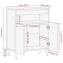 Aparador de madera maciza de mango 60x33x75 cm de , Aparadores - Ref: Foro24-4017817, Precio: 92,02 €, Descuento: %