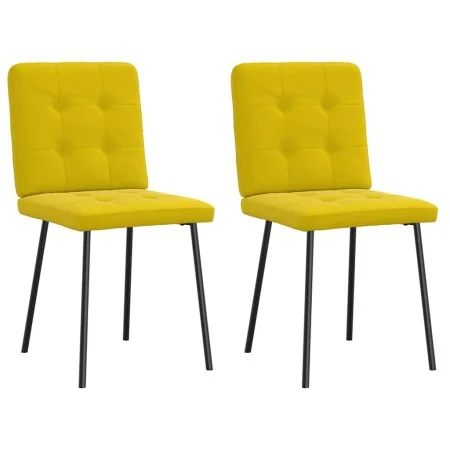 Sillas de comedor 2 unidades terciopelo amarillo de , Sillas de comedor - Ref: Foro24-4101064, Precio: 81,45 €, Descuento: %
