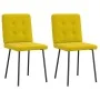 Sillas de comedor 2 unidades terciopelo amarillo de , Sillas de comedor - Ref: Foro24-4101064, Precio: 81,45 €, Descuento: %
