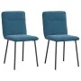 Sillas de comedor 2 unidades terciopelo azul de , Sillas de comedor - Ref: Foro24-4101219, Precio: 86,60 €, Descuento: %